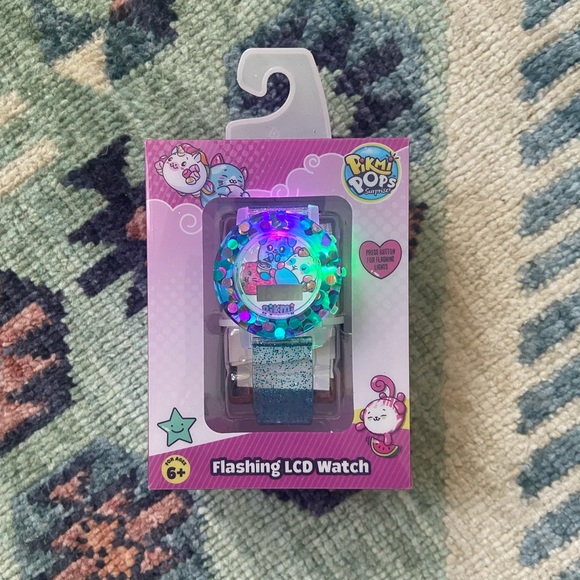 Pikmi Pop flashing light watch lcd light glitter strap brand new in box! 6+ - Picture 5 of 16